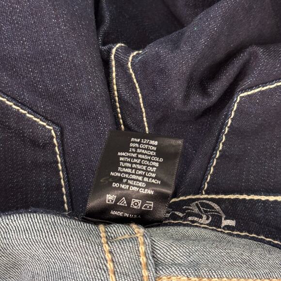 Rawkn Y2K Jeans Womens 28 Skull Studded Low Rise Denim Key Closet Skater Rocker - Picture 10 of 14